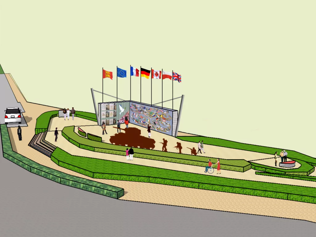 Premier dessin du projet du site mémoriel des Bruyères